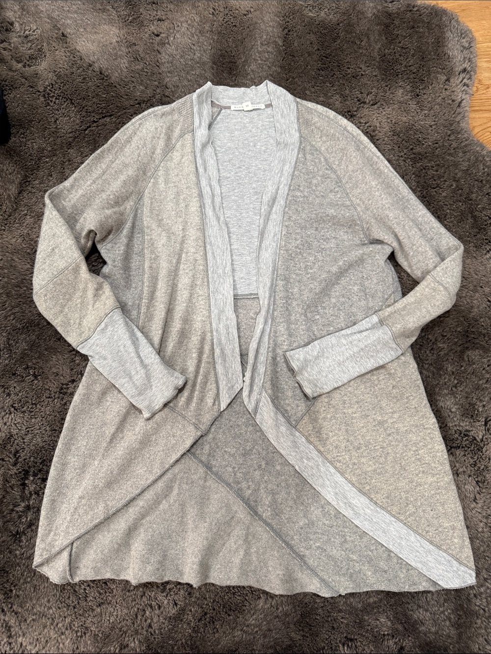 Women’s Burning Torch Light Gray Open-Front Women's Cardigan cashmere.